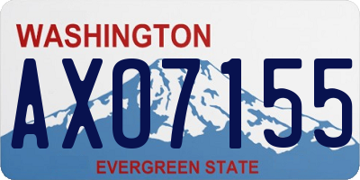 WA license plate AXO7155