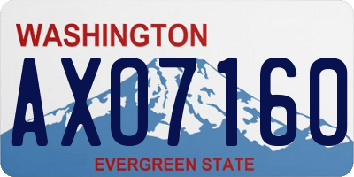 WA license plate AXO7160