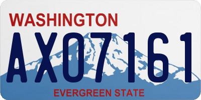 WA license plate AXO7161