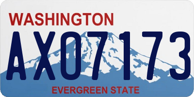 WA license plate AXO7173