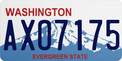 WA license plate AXO7175