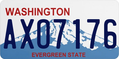 WA license plate AXO7176