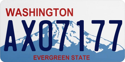 WA license plate AXO7177