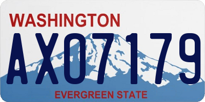 WA license plate AXO7179