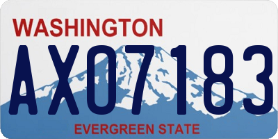 WA license plate AXO7183