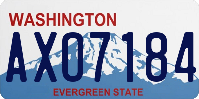 WA license plate AXO7184