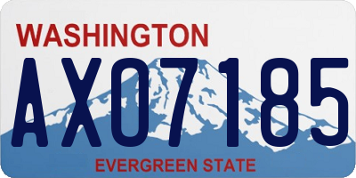 WA license plate AXO7185
