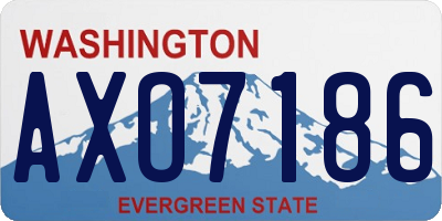 WA license plate AXO7186