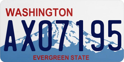 WA license plate AXO7195