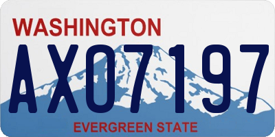 WA license plate AXO7197