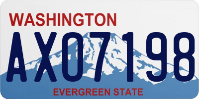 WA license plate AXO7198