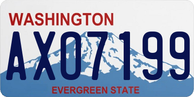 WA license plate AXO7199