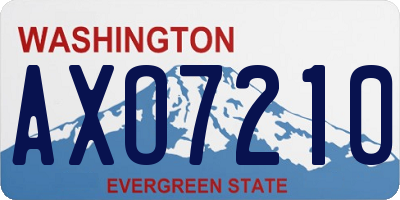 WA license plate AXO7210