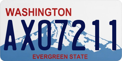 WA license plate AXO7211