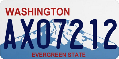 WA license plate AXO7212
