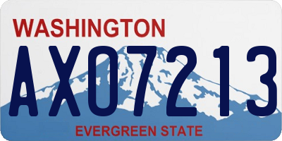 WA license plate AXO7213