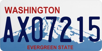 WA license plate AXO7215