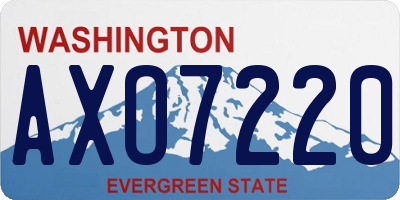 WA license plate AXO7220