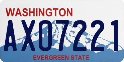 WA license plate AXO7221