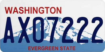 WA license plate AXO7222
