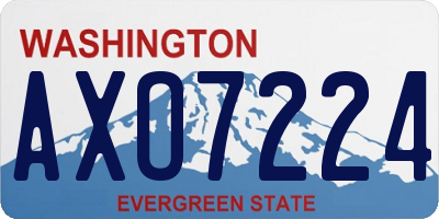 WA license plate AXO7224