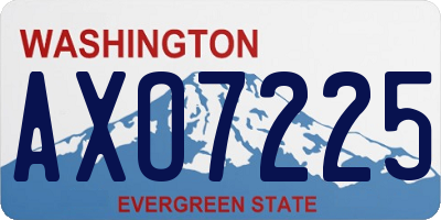 WA license plate AXO7225