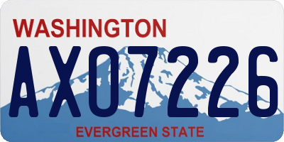 WA license plate AXO7226