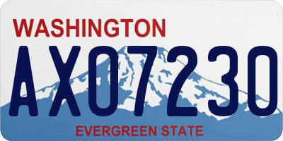 WA license plate AXO7230