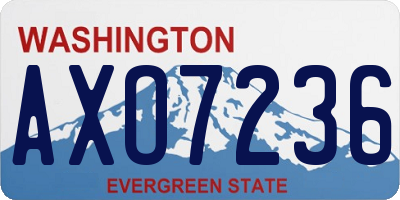 WA license plate AXO7236