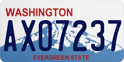 WA license plate AXO7237
