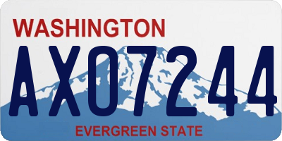 WA license plate AXO7244
