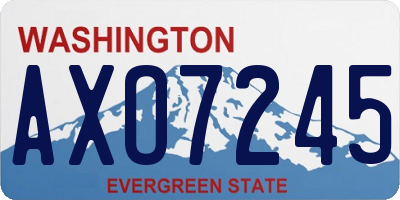 WA license plate AXO7245