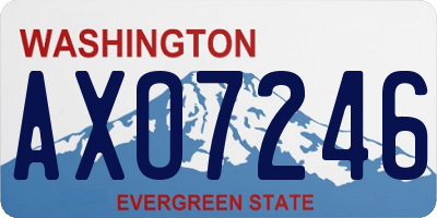 WA license plate AXO7246