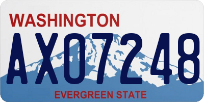 WA license plate AXO7248