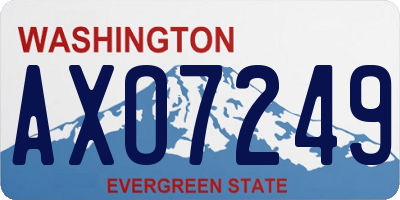 WA license plate AXO7249
