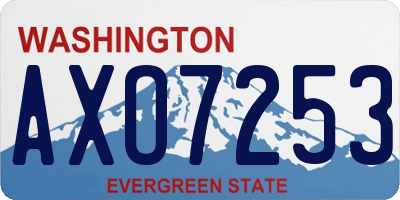 WA license plate AXO7253