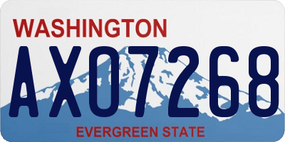 WA license plate AXO7268
