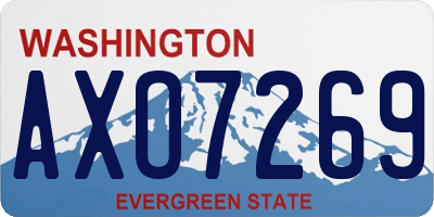 WA license plate AXO7269