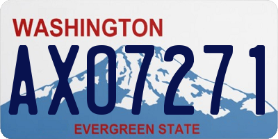 WA license plate AXO7271
