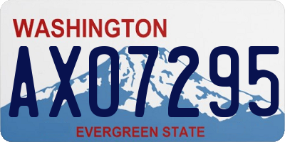 WA license plate AXO7295