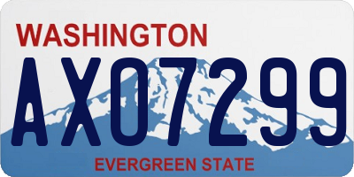 WA license plate AXO7299