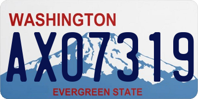 WA license plate AXO7319