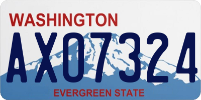 WA license plate AXO7324