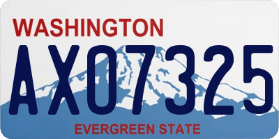 WA license plate AXO7325