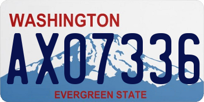 WA license plate AXO7336