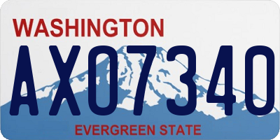 WA license plate AXO7340