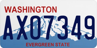 WA license plate AXO7349