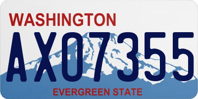 WA license plate AXO7355