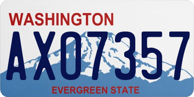 WA license plate AXO7357