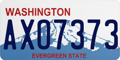 WA license plate AXO7373